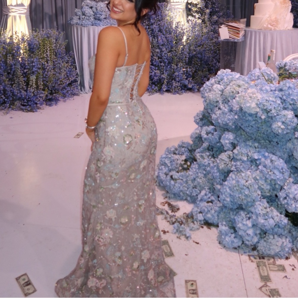 House of CB Elegant Beaded Evening Gown - Picture 3 of 7